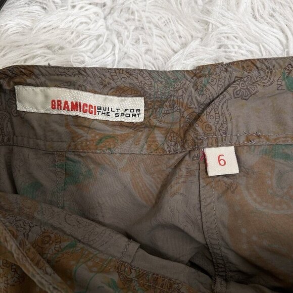 VTG Gramicci Shorts Women’s 6 Belt Loops Climbing Hiking Tan Y2K Drawstrings - Picture 6 of 8